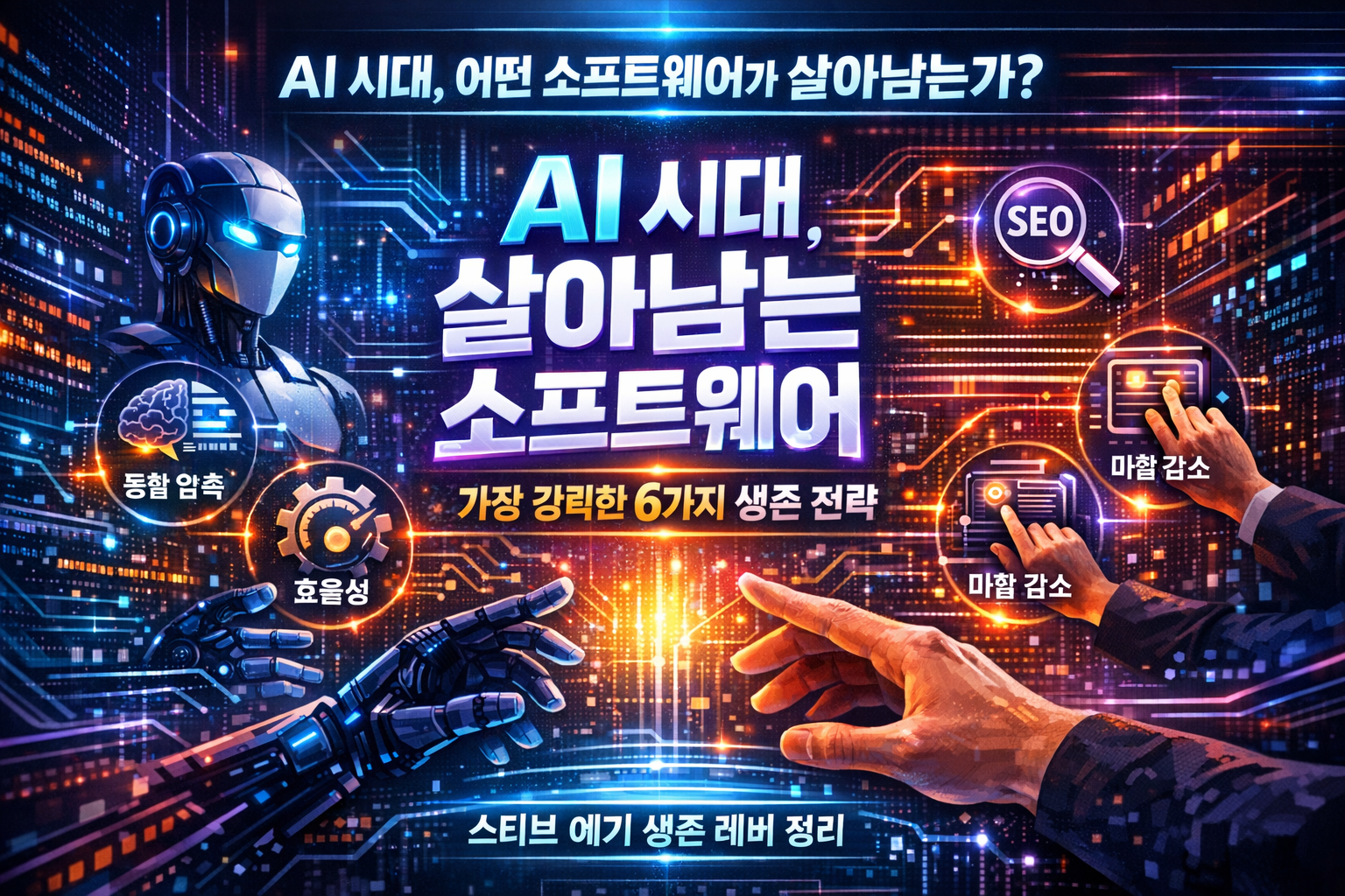 Read more about the article AI 시대, 어떤 소프트웨어가 살아남는가? 스티브 예기의 6가지 생존 레버 정리